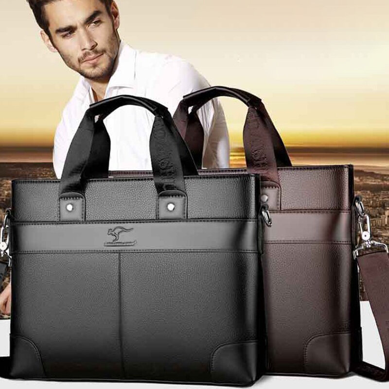 LINGZHIDAISHU valigetta da uomo d'affari di marca borsa a tracolla da uomo in pelle di alta qualità borsa a tracolla da uomo