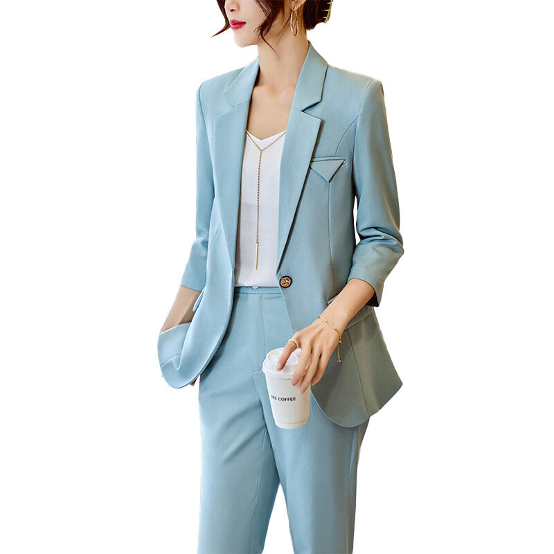 ชุดใส่ทำงานสำหรับผู้หญิงวัยผู้ใหญ่แบบใหม่ชุดใส่ทำงานสไตล์เทพีมีความสามารถชุดใส่ทำงาน