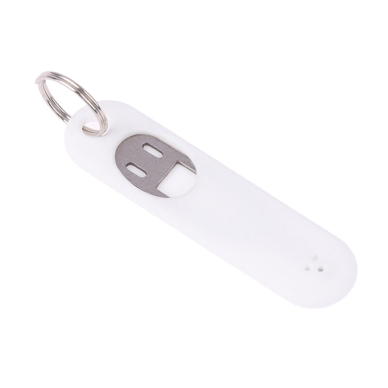 Silicone SIM Card Fetchers Portable Keychain Mobile Phone Tablet Stainless Steel Removal Needle Thimble Anti-lost Keyring