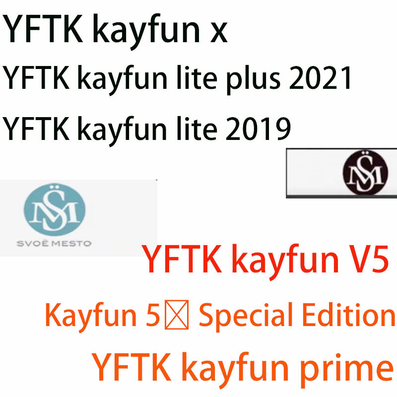 DIY etykieta identyfikacyjna dla YFTK kayfun lite plus 2021x22 24mm prime Lite pięć pionków mini v3 v4 v5 v6 zabawki edukacyjne