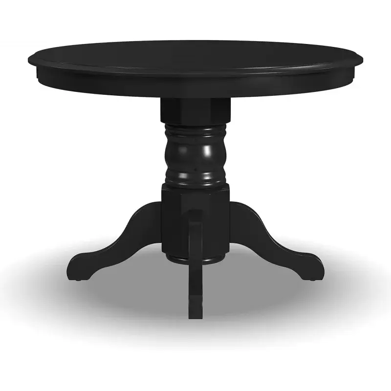 Klasyczny czarny 42-calowy okrągły stół jadalny według stylów domowych