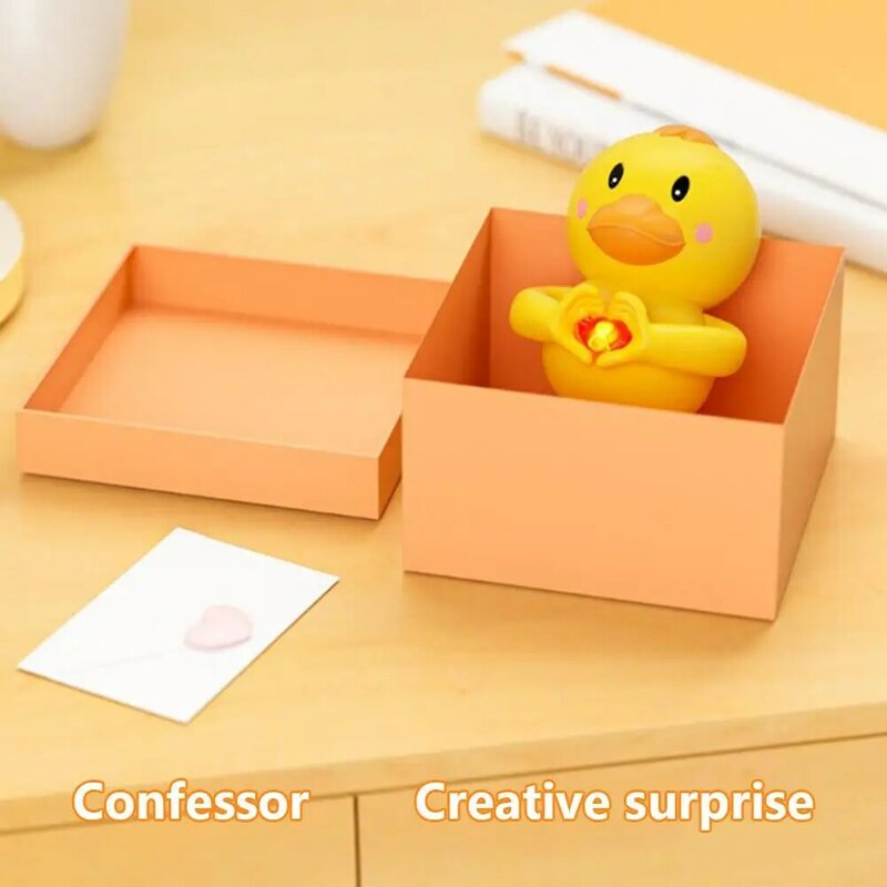 Zabawka kaczuszka muzyczny kreatywny uroczy bajka kaczka z lekką muzyką dla prezenty urodzinowe dla dziecka dziewczyny prezenty walentynkowe