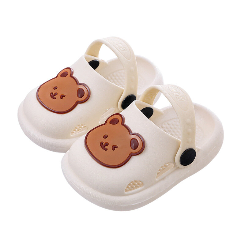 Children's Slippers Summer New Cute Bear Baby Girl Shoes Boys Soft Bottom Non-Slip Home Bathroom Inner Sandals
