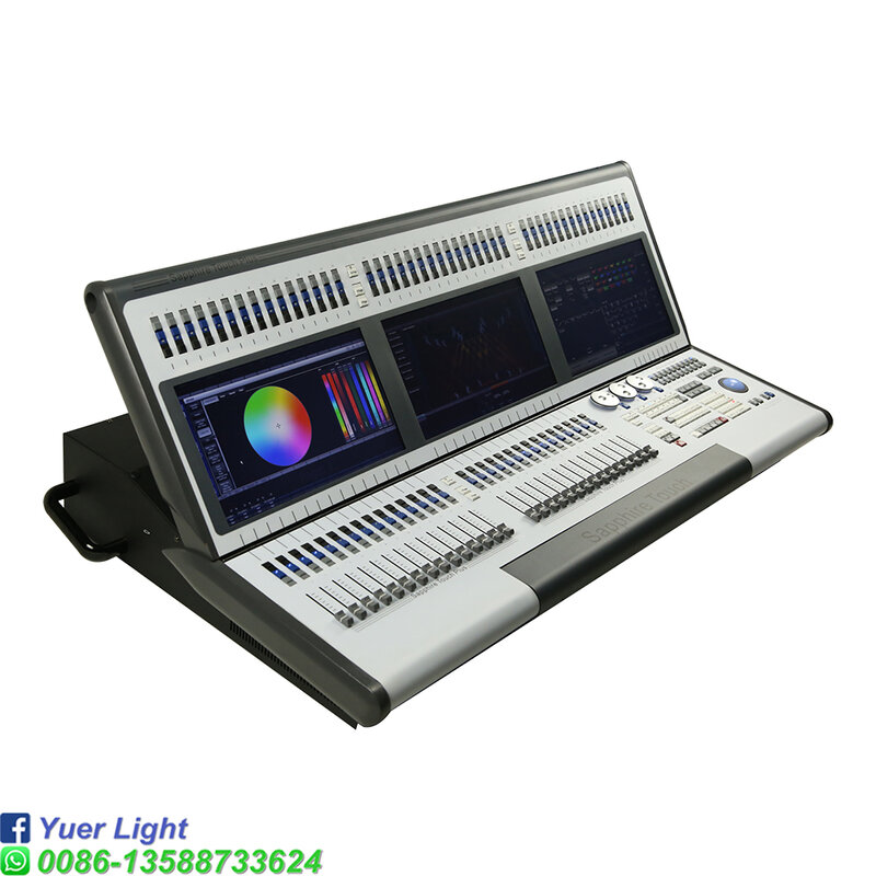 Sapphire Touch Plus kontroler oświetlenie sceniczne kontroler perłowy DMX512 Tiger Touch konsola v11 z latcase Light Show Disco