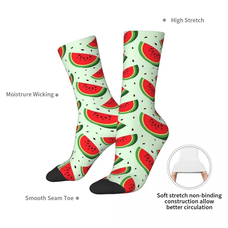 Cute Watermelon Slices Socks Harajuku High Quality Stockings All Season Long Socks Accessories for Man's Woman Birthday Present