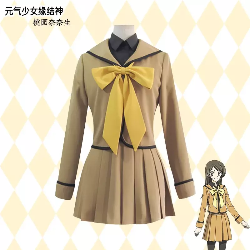 Disfraz de Anime kamisama Love moozono Nanami God, peluca, calcetines, uniforme escolar JK, traje de vestido de marinero