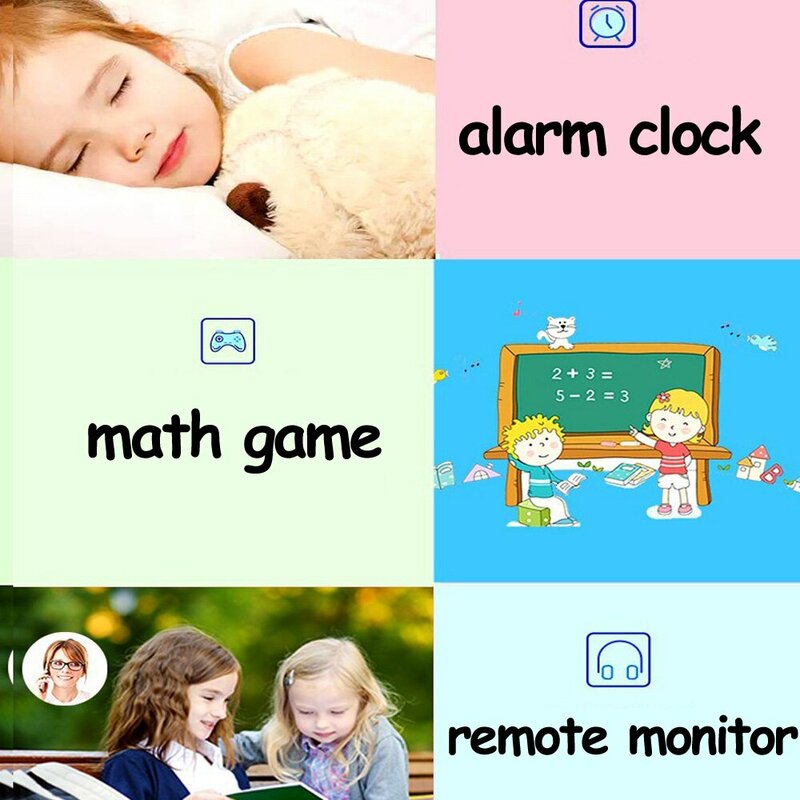 นาฬิกาอัจฉริยะสำหรับเด็กนาฬิกาโทรศัพท์กล้องอิเล็กทรอนิกส์เกมแชทด้วยเสียงขอความช่วยเหลือ Q12B ตำแหน่งสมาร์ทวอทช์2G ซิมการ์ด