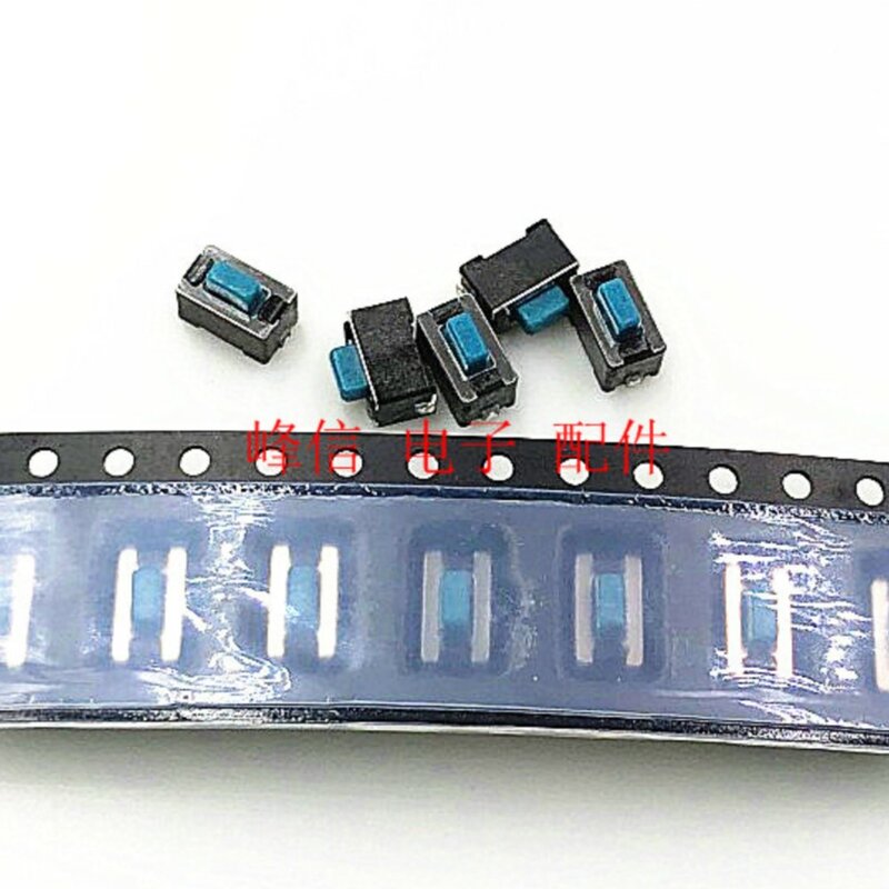 Bouton Micro-mouvement bleu auto-réinitialisé, 3x6x5, Patch intérieur, 2 pieds, lumière tactile, interrupteur, paquet
