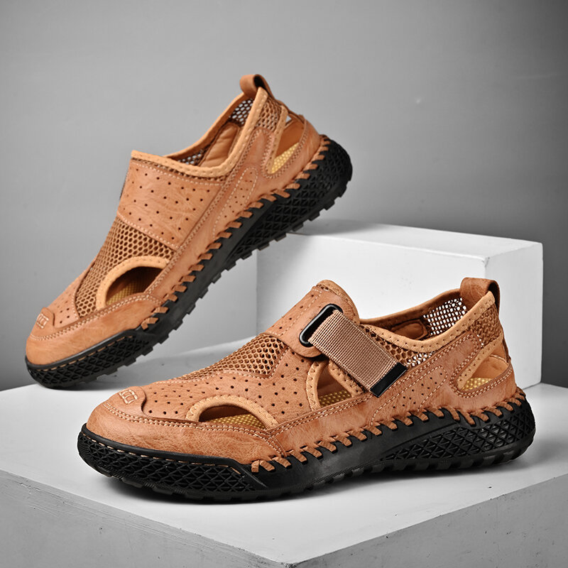 Кроссовки мужские сетчатые резиновые, повседневные водонепроницаемые дышащие, Нескользящие, летняя Уличная обувь, 2024