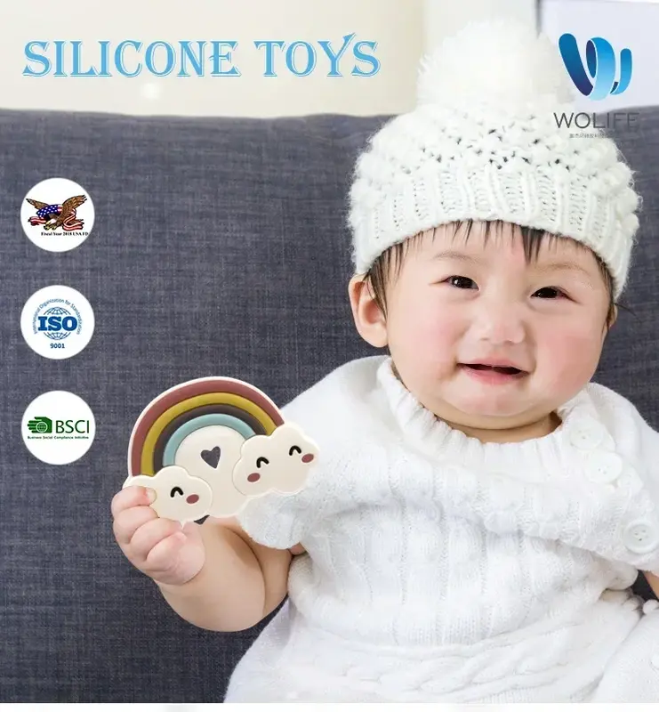 Wolife-Collier de dentition en silicone TeWindsor sans BPA pour bébé, pendentif en forme de dessin animé, dents d'allaitement, molaire, cadeau pour bébé, 1PC