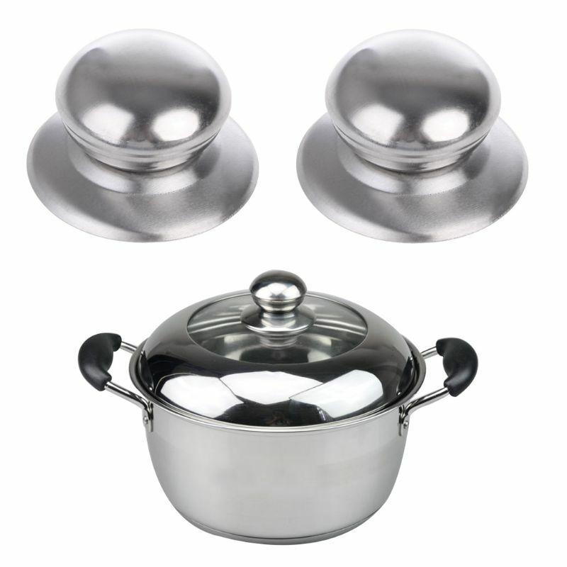 2Pcs/Set Universal Kitchen Cookware Replacement Pan Lid Handle Pot Pan Cover Circular Holding Knob Screw Handle A0NC
