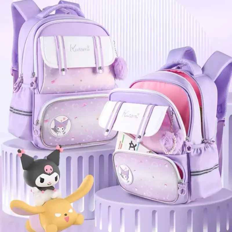 Sanrio New Clow M Student Schoolbag Cute Children Cartoon Lightweight Spine-Protective Large Capacity Backpack