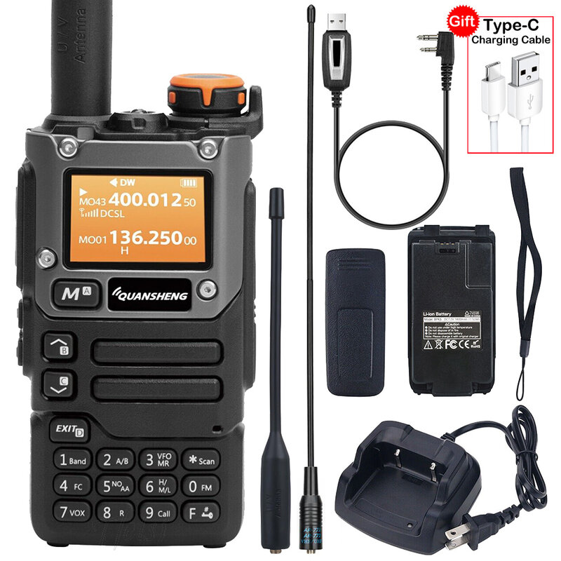 Quansheng-walkie-talkie k5 8,双方向無線コミュニケーター,ハムワイヤレスセット,長距離レシーバー,am fm,UV-K6