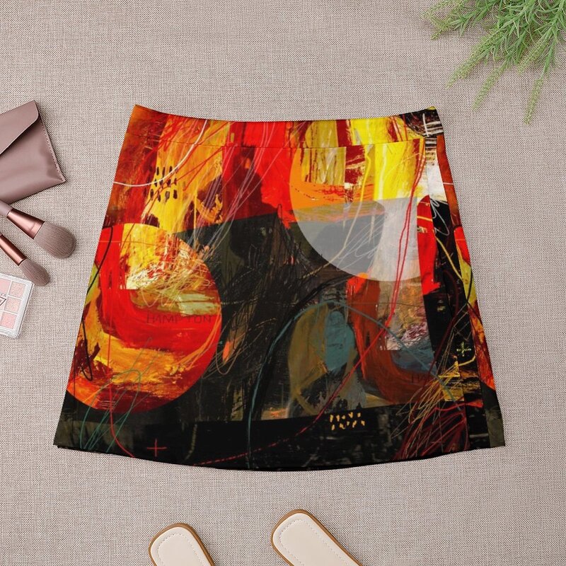 Abstract 2 Mini Skirt sexy skirt clothes for women korean style