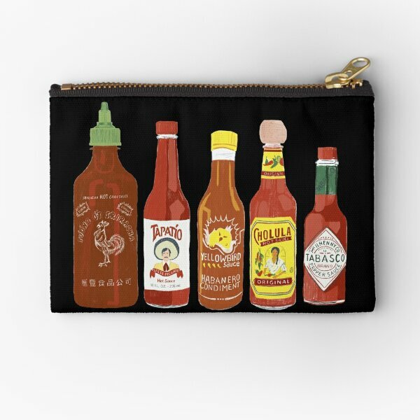 Spicy Check Out These Hot Sauces On Bla  Zipper Pouches Small Panties Cosmetic Underwear Storage Socks Coin Packaging Money Pure