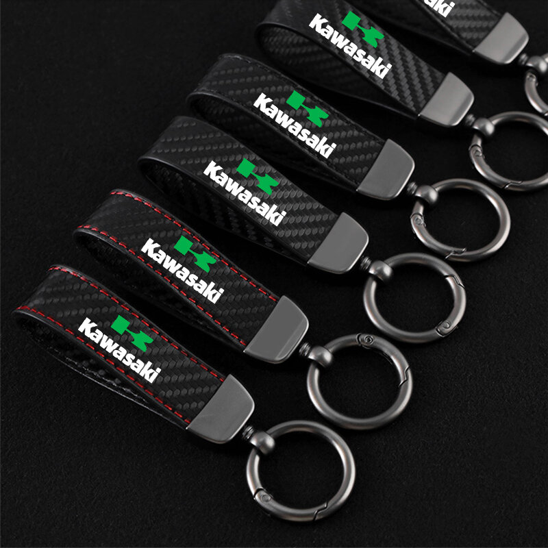 Car Trinket Keyring PU Leather Keychain DIY Bag Key Chain Holder Key For Kawasaki Z900 Z900RS Z900ABS Car Accessories Key Chain