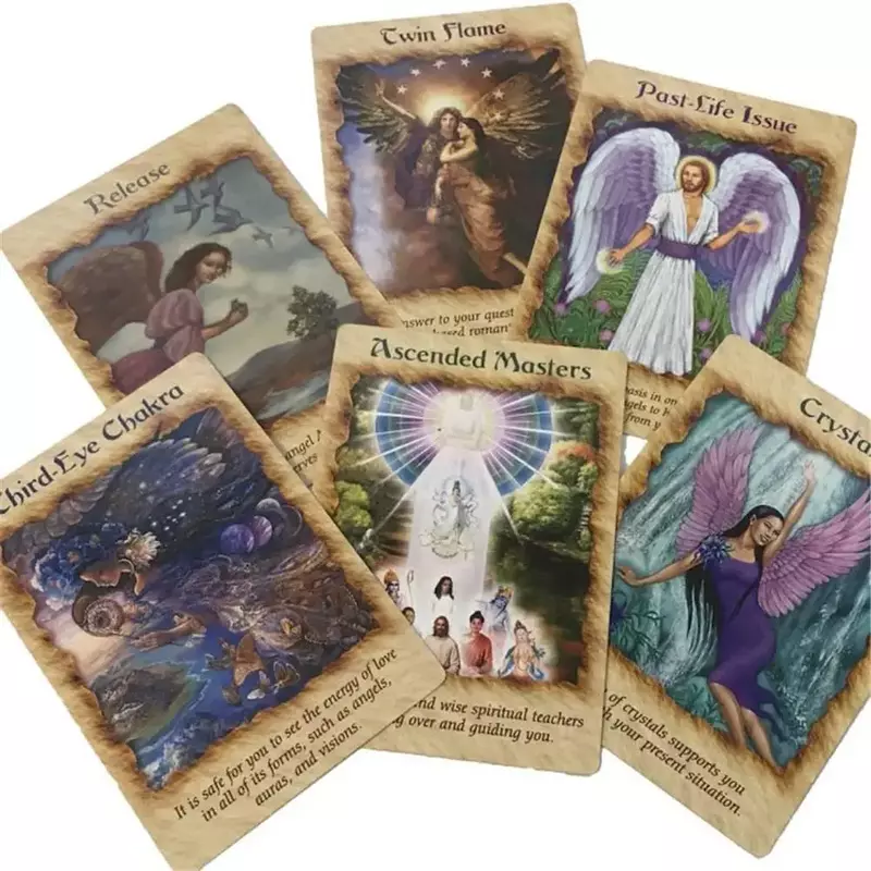 Angel Therapy Oracle cards PDF Guidebook tarocchi deck giochi da tavolo per family party women kids toys