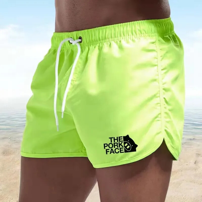 Pantalones cortos de playa para hombre, traje de baño Sexy para hombre, pantalones cortos para correr, pantalones cortos de Surf, pantalones cortos deportivos para hombre