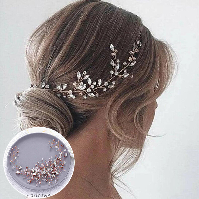 Pettini per capelli da sposa in cristallo Miraculous Women fasce accessori fiore copricapo da sposa Clip gioielli da sposa regalo