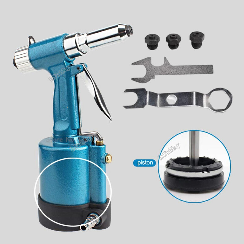 Remachadora de aire de tres mordazas, herramienta neumática de alta resistencia, 2,4/3,2/4,0/4,8mm de capacidad, remachadora de clavos Industrial