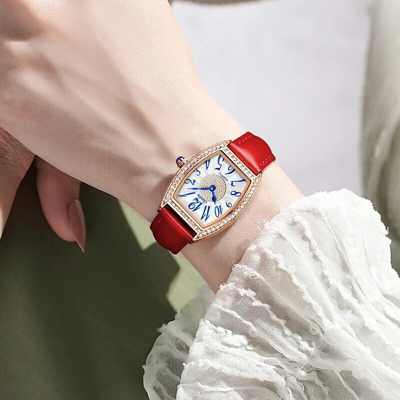 LIGE แบรนด์แฟชั่นผู้หญิงสร้อยข้อมือนาฬิกา Casual หนังกันน้ำนาฬิกาข้อมือสุภาพสตรีนาฬิกาควอตซ์ Relogio Feminino 2022