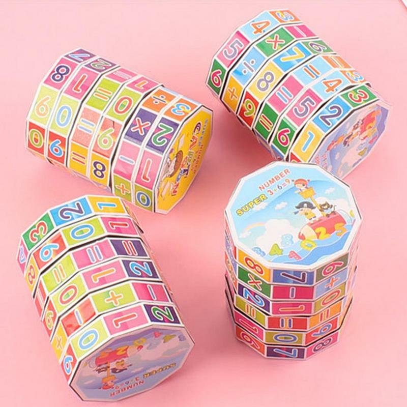 Mathe Magic Cube zylindrische Zahlen zählen Puzzle Multi pli kation Puzzle Spiel Geschenk Aufkleber große Unterstützung für Kinder lernen Mathe