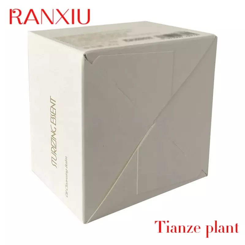 Custom Face /Skin Care Serum Empty Flip Top Paper Box Cosmetic Eye Packing Tuck Top Box with Corrugated Insert Diffuser Box