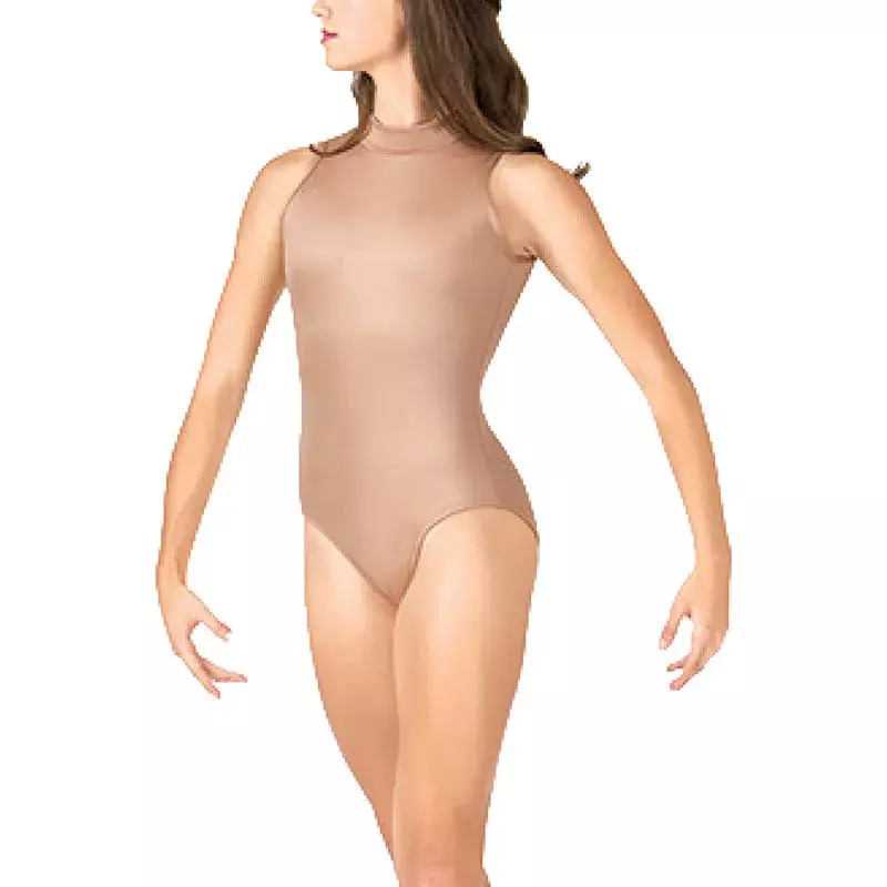 Body da donna senza maniche per danza classica con schiena aperta per ginnastica per adulti body neri pagliaccetti senza schienale costumi da palcoscenico Nylon