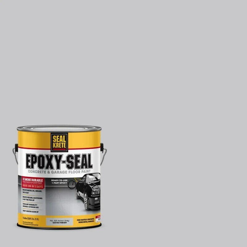 Армированный серый, Seal Krete Epoxy-Seal Low VOC бетон и гаражная напольная краска-317396 галлонов