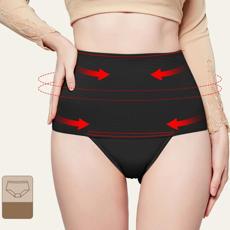 High Waist Postpartum Panties Women's Abdomen Hip Lift Brief Body Shaping Pants Breathable Slimming Underwear Belly Compression