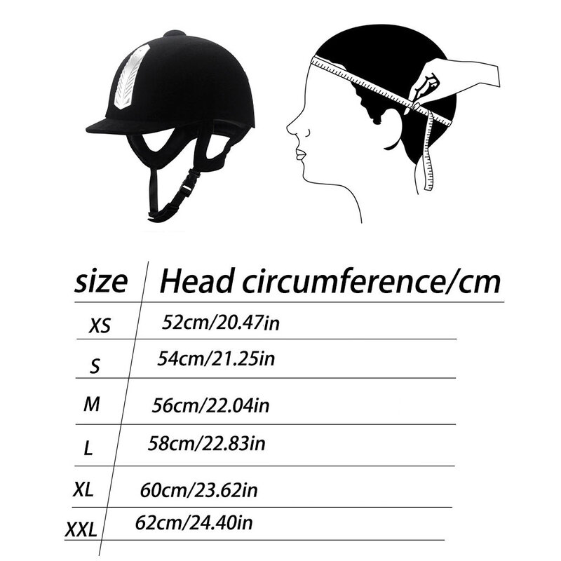 Casque d'équitation de sécurité pour adultes, casque d'équitation, casque d'équitation, casque d'équitation, 52-62cm