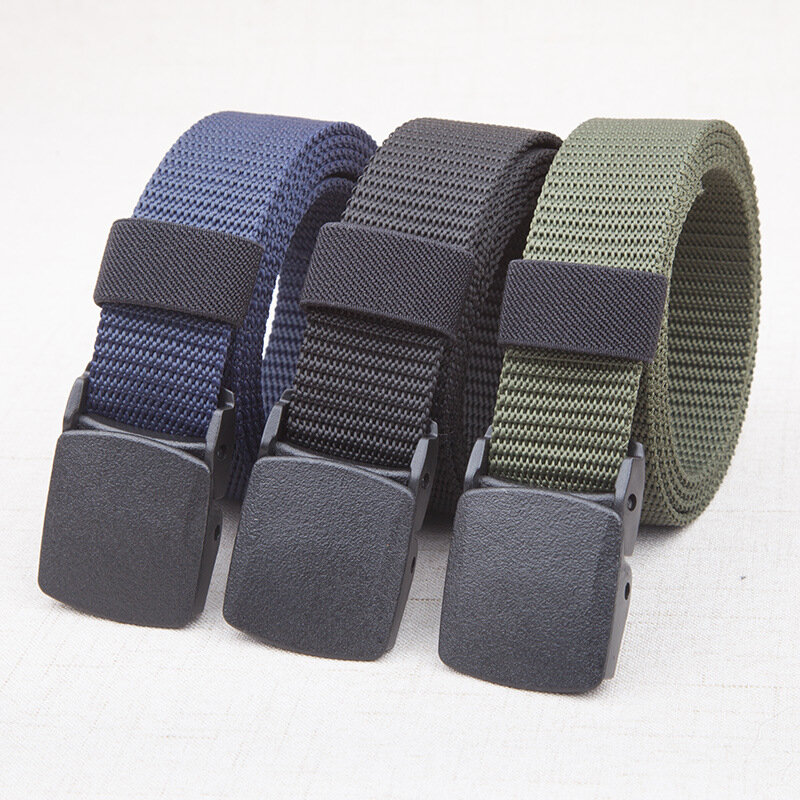 Cross border tactical belt,PP security belt,plastic buckle,no metal,no security check,anti allergic nylon military training