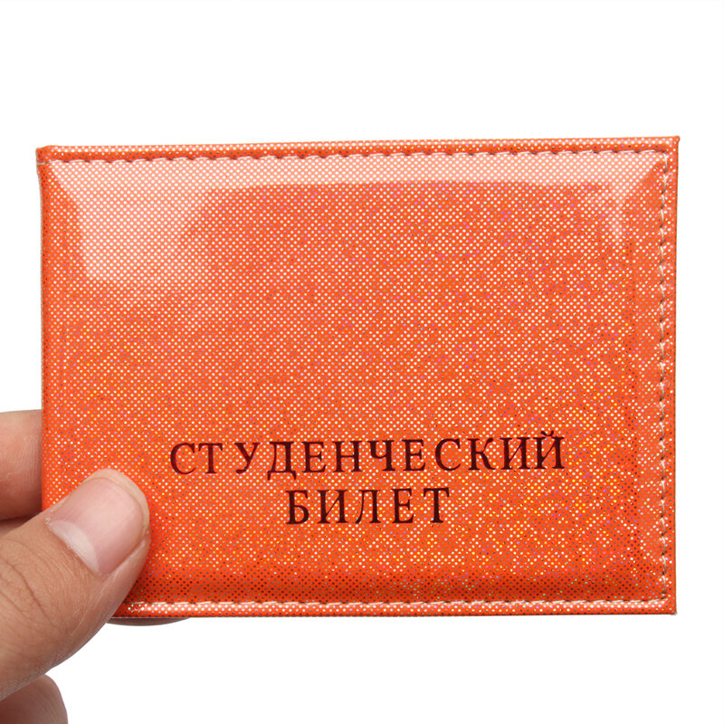 Russische Basisschool Id-kaart Opbergtas School Id Kaarthouder Star Shining Fashion Pu Leather Card Sleeve Bag