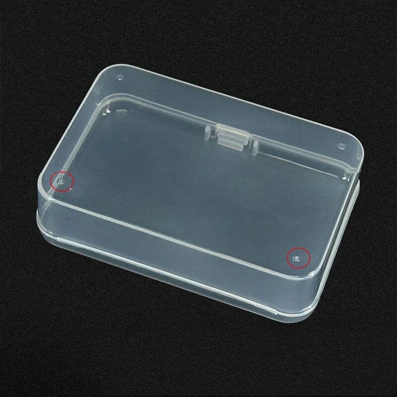 Clear Retângulo Caixa De Plástico para Artesanato Neads, Embalagem De Jóias, Recebendo Recipiente De Armazenamento, Organizador Keeper, 5PCs