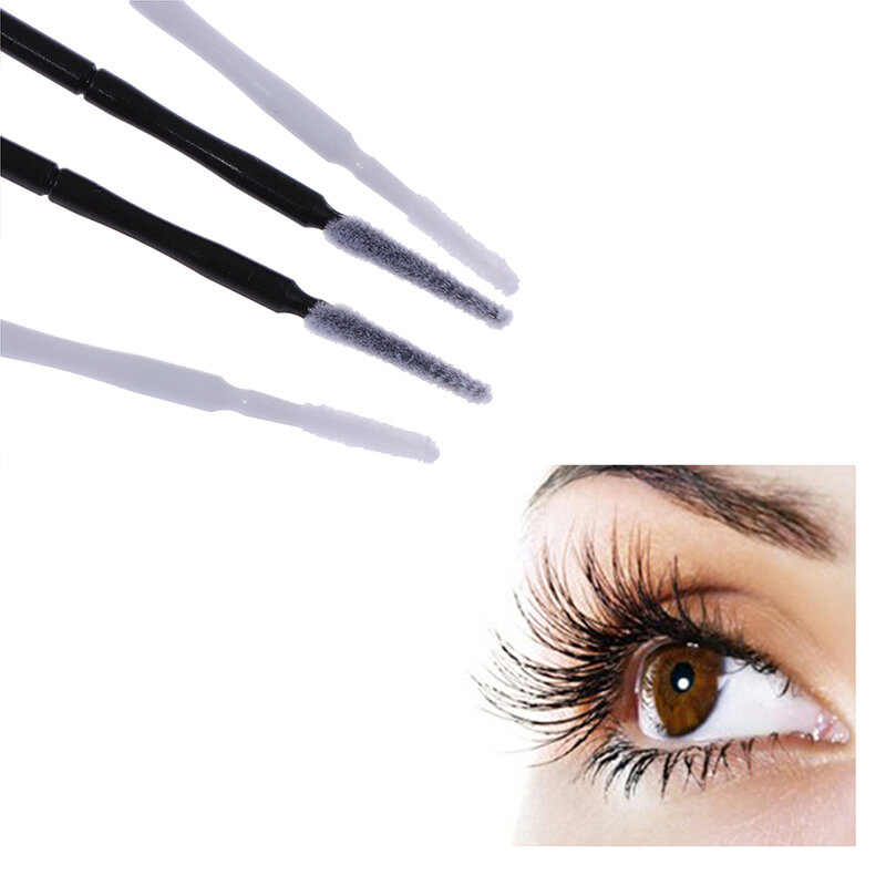 100 Pcs Eyelash Extension Micro Brush Applicator False Eyelash Grafting Cleaning Cotton Swabs Make up Mascara Swab