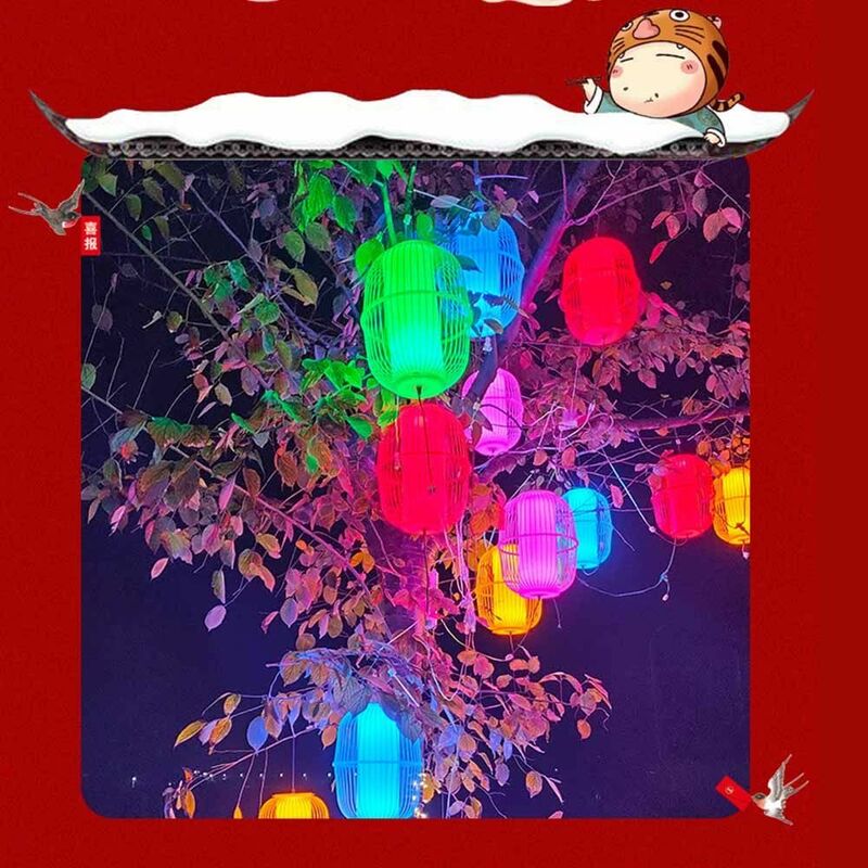 Инженерное освещение, китайский красный фонарь, подвесной светящийся Весенний фестиваль, подвесной фонарь, водонепроницаемый фонарь, новый год