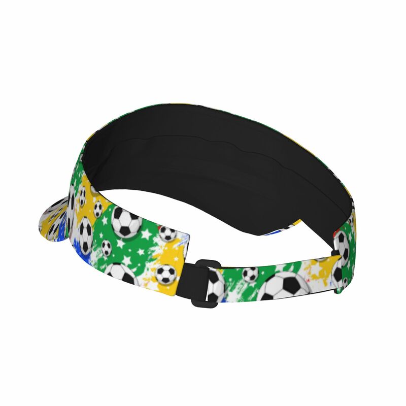 Gorra de fútbol colorida para hombre y mujer, visera deportiva ajustable con protección UV, para playa, piscina, Golf y tenis