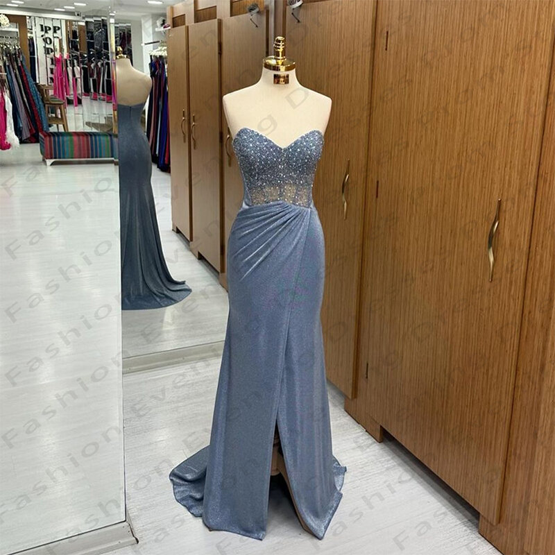 Eleganckie damskie suknie balowe seksowne Off the Shoulder bez rękawów koronkowa aplikacja księżniczka suknie wieczorowe formalna impreza na plaży 2024 szata
