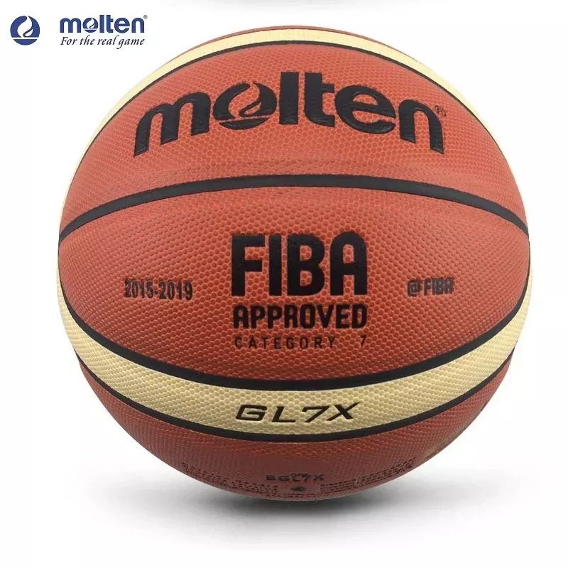 Fundido-antiderrapante PU couro basquete para treinamento de jogo interior e exterior, resistente ao desgaste, original, oficial, GG7X