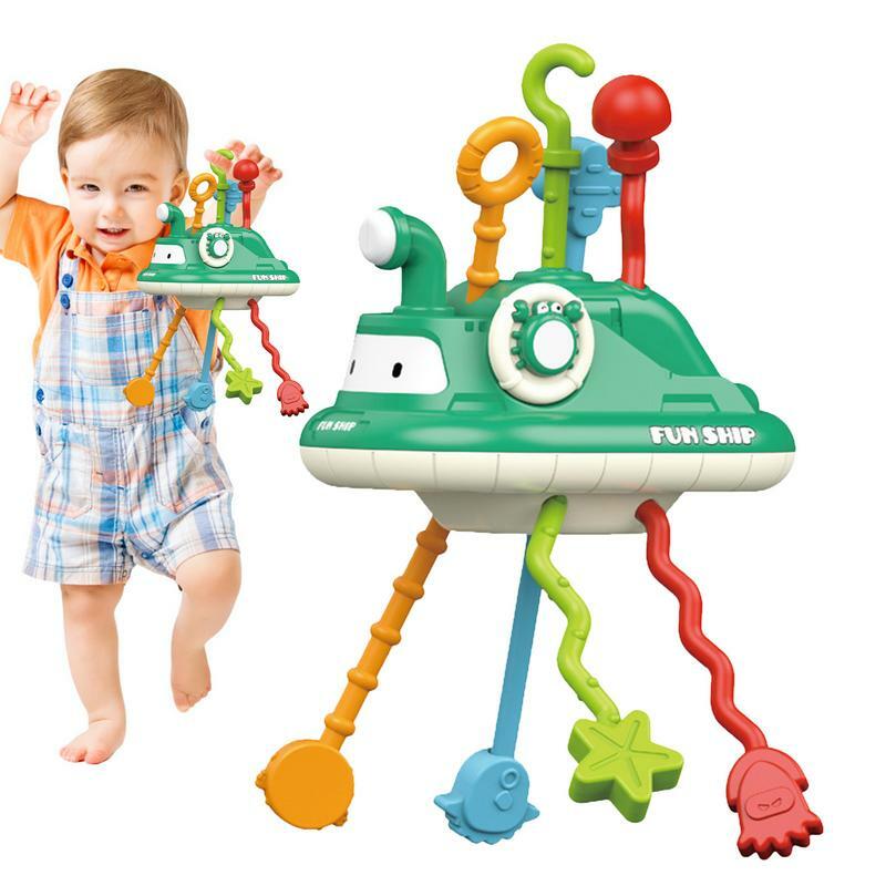 Montessori silikonowe ciągnięcie zabawka do ciągnięcia struny zabawki sensoryczne zabawki edukacyjne silikonowe do ciągnięcia zabawki do nauki w przedszkolu