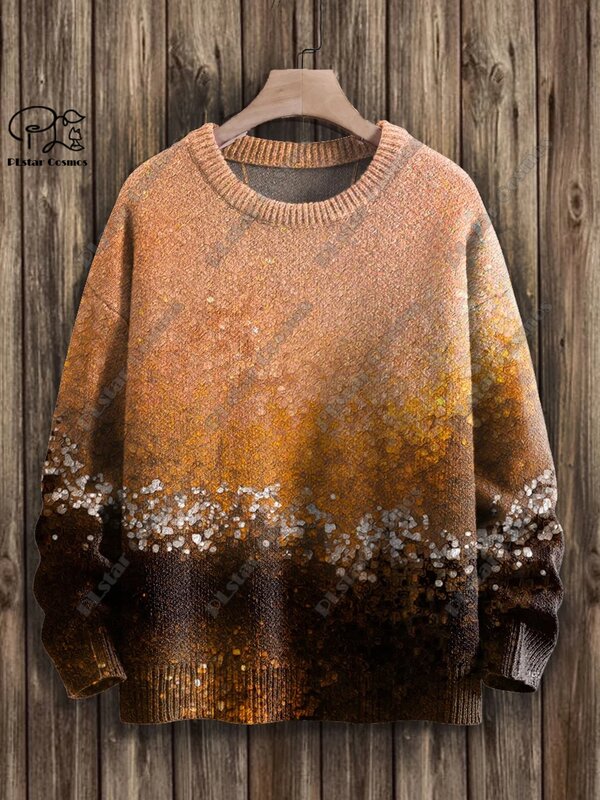 PLstar Cosmos-suéter con estampado 3D para hombre y mujer, Jersey cálido y feo de estilo retro, de calle, informal, unisex, F-16 de invierno