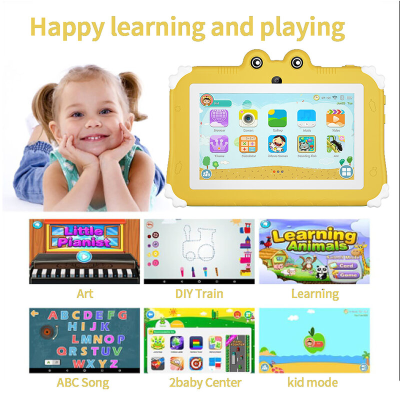 2024 New 7.0-inch Children's Mini Tablet 4GB RAM 64GB ROM Android 12 Supports Google Learning Education Gaming Tablet