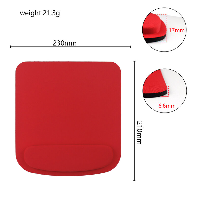 Ergonomic Mouse Pad Wrist Rest Support Environmental Eva Solid Color Comfortable Computer Game Mouse Pad For PC Office Laptop