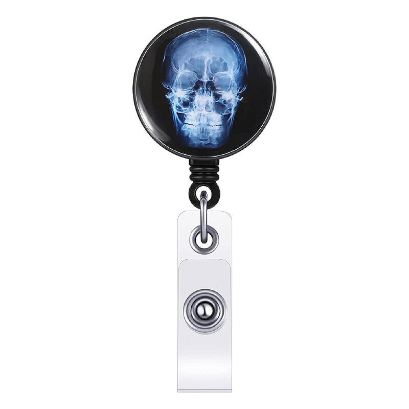 Bobine de badge de radiologie rétractable créative, porte-badge, infirmière, médecin, étudiant, clip de bobine de carte, fournitures de bureau