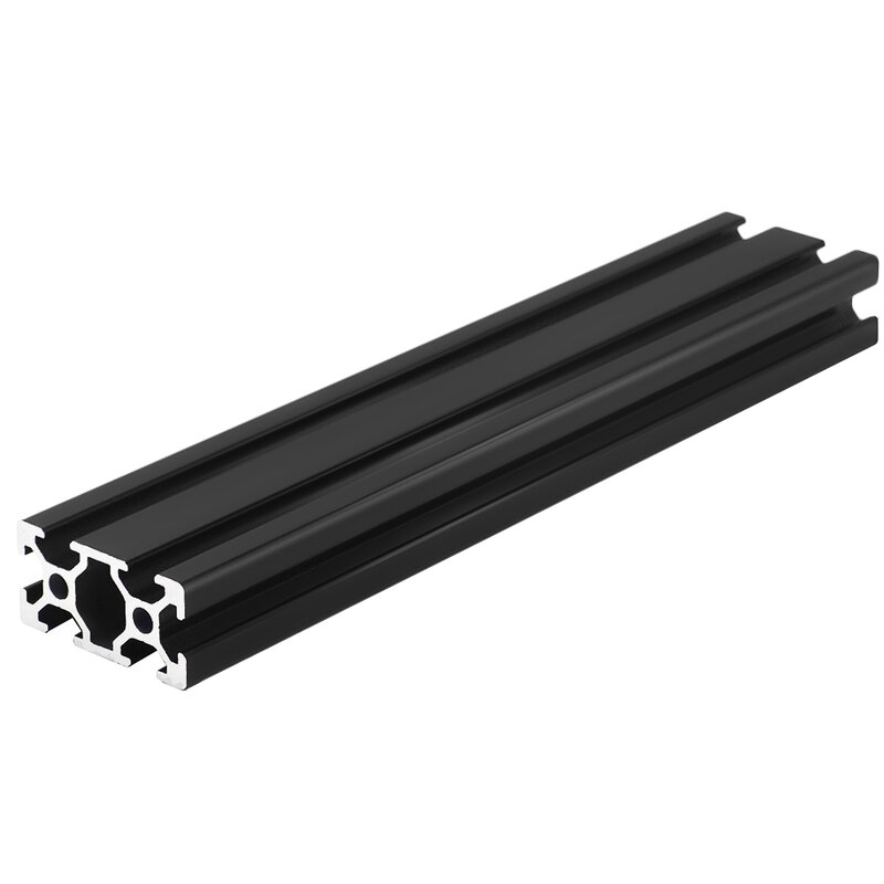 Riel lineal de extrusión de perfil de aluminio anodizado, estándar europeo, negro 2040, 100-800mm de longitud, para impresora 3D CNC, personalizable, 1 unidad