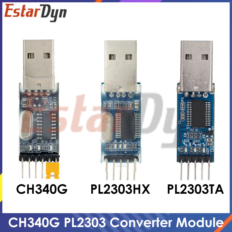 USB para RS232 Módulo Adaptador Conversor TTL, Conversor USB TTL, Módulo UART, CH340G, CH340, 3.3V, 5V Switch, PL2303HX, PL2303