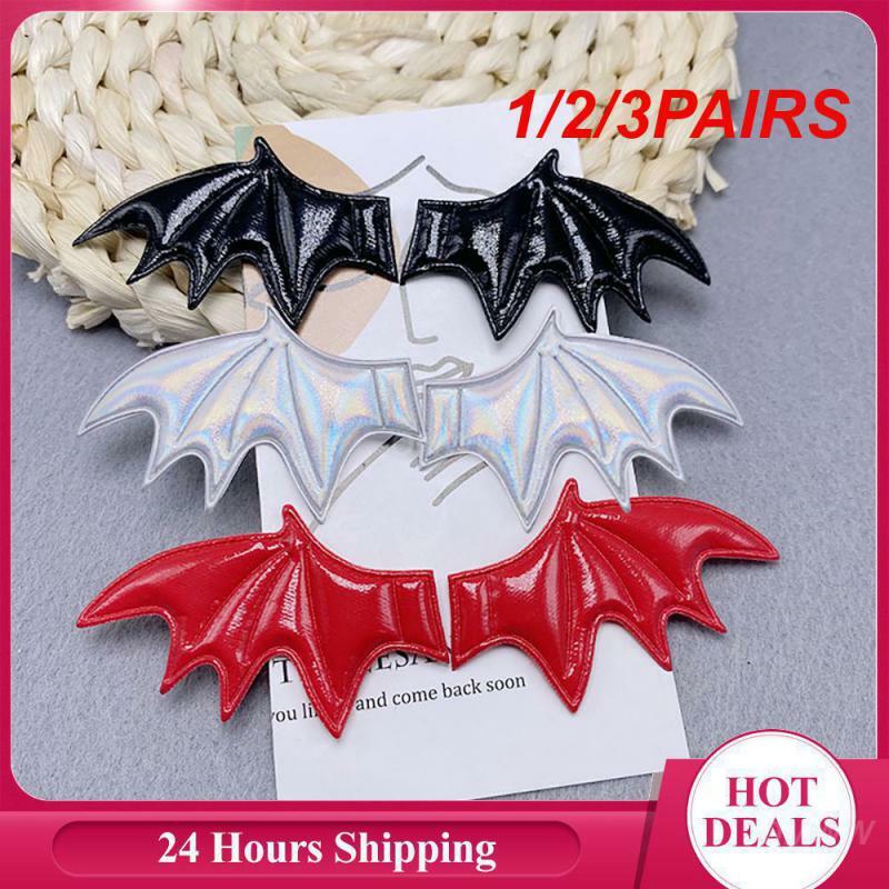 1/2/3PAIRS Bat Hairpin Decorations Durable Party Decoration Props Hair Accessories Haunted House Decorative Props Halloween