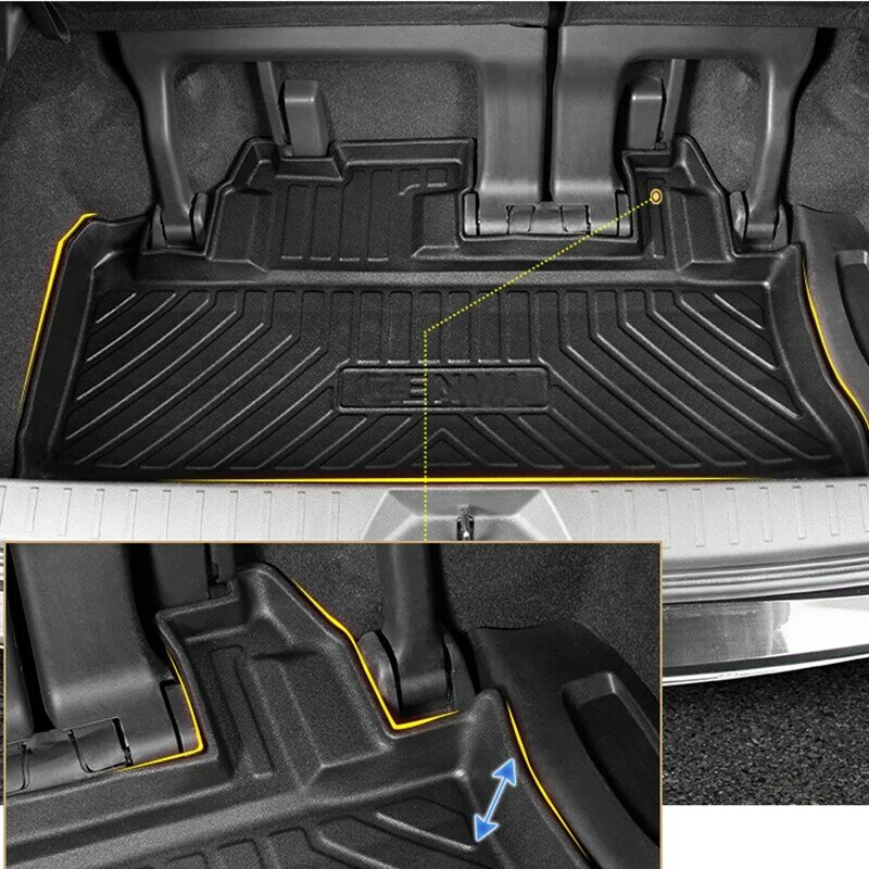 Alfombrilla impermeable para maletero de Toyota Sienna TPE, 2011 ~ 2023, Sienna, accesorios interiores