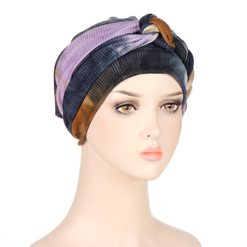Print Cotton Muslim Turban Scarf for Women Islamic Inner Hijab Turban Cap Headwear Arab Wrap Head Scarf Hair Accessories Hat