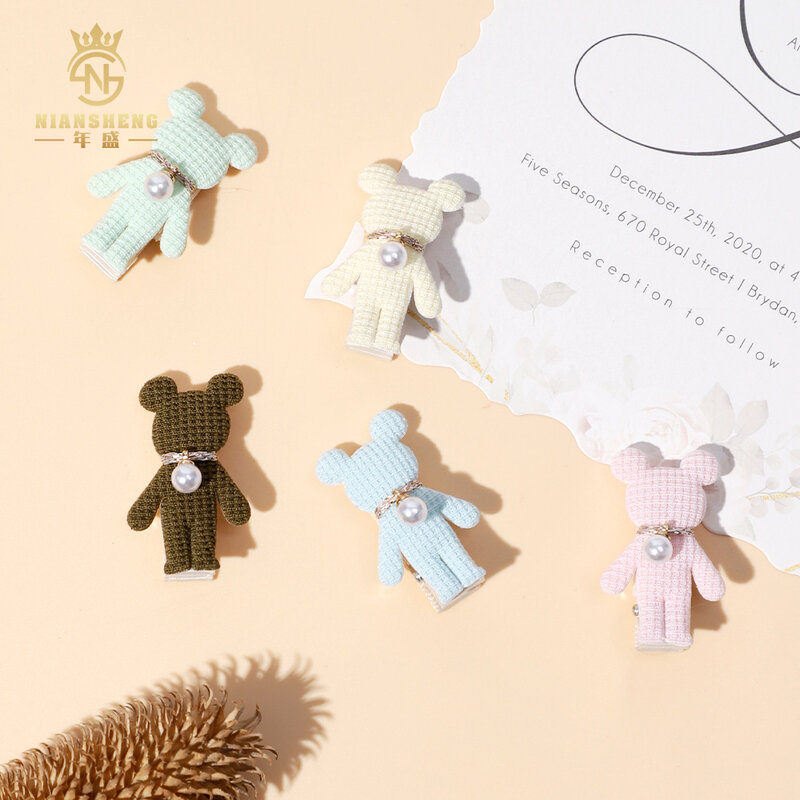Multi Color Soft Sweets Little Bear fermagli per capelli per ragazze Cute Kawaii Fairy Princess piccole forcine accessori per bambini Barrette